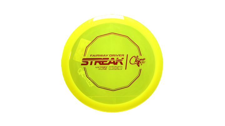 Climo Disc Golf First Run Victory Line Streak Fairway Driver Front View