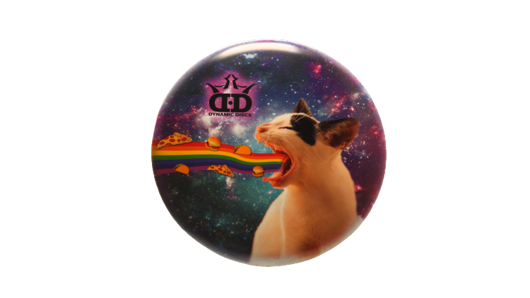Dynamic Discs Space Kitty Rainbow Barf DyeMax Judge Putter Front View