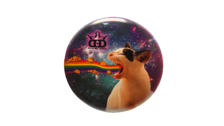 Dynamic Discs Space Kitty Rainbow Barf DyeMax Judge Putter Front View