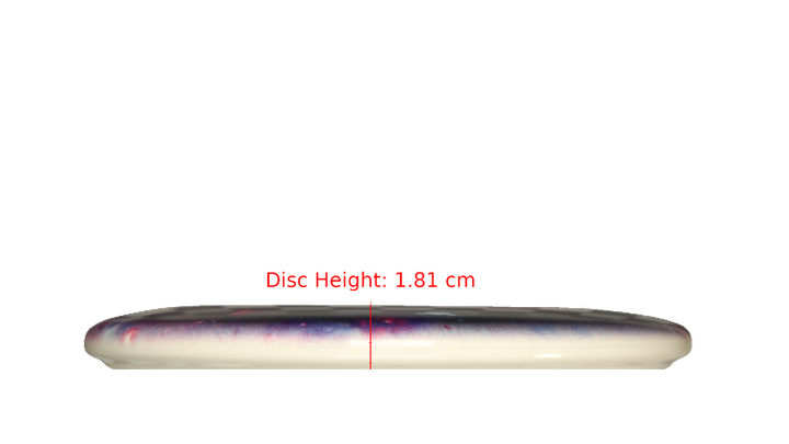 Dynamic Discs Space Kitty Rainbow Barf DyeMax Judge Putter Profile View