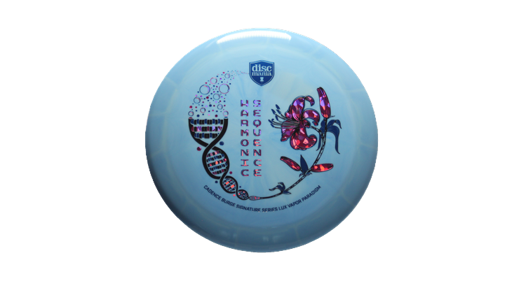 Discmania 2025 Harmonic Sequence Candence Burge Signature Series Lux Vapor Paradigm Distance Driver Front View