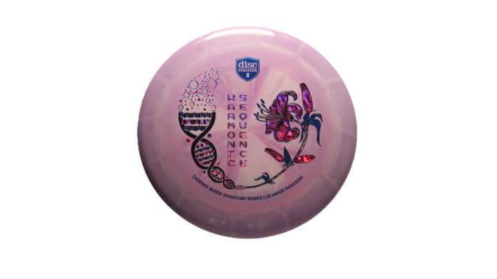 Discmania 2025 Harmonic Sequence Candence Burge Signature Series Lux Vapor Paradigm Distance Driver Front View