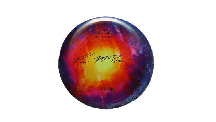 Discraft Paul McBeth Fly Dye Z Luna Putter Front View
