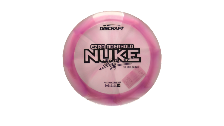Discraft 2025 Ezra Aderhold Tour Series Z Swirl Nuke Distance Driver Front View