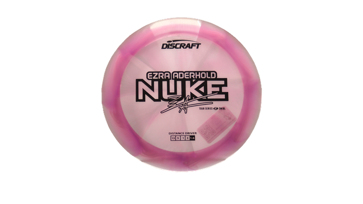 Discraft 2025 Ezra Aderhold Tour Series Z Swirl Nuke Distance Driver Front View