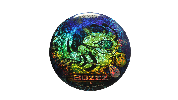 Discraft Chains Blue Full Foil SuperColor Buzzz Midrange Front View