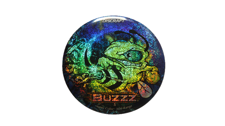 Discraft Chains Blue Full Foil SuperColor Buzzz Midrange Front View