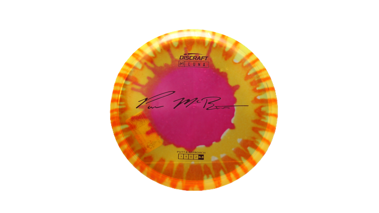Discraft Paul McBeth Fly Dye Z Luna Putter Front View