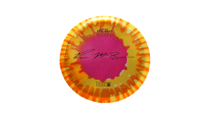 Discraft Paul McBeth Fly Dye Z Luna Putter Front View