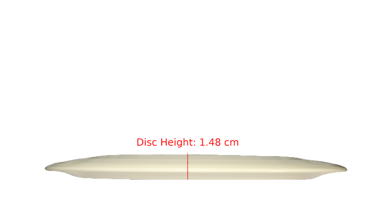 Discraft Fear The BogeyMan White ESP Nuke Distance Driver Profile View