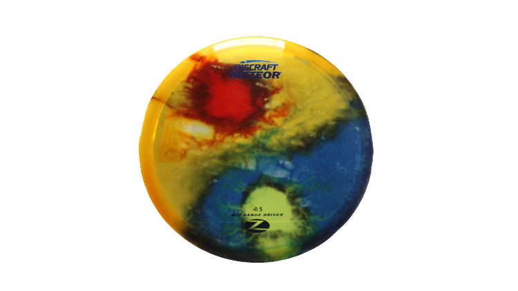 Discraft Z Fly Dye Meteor Midrange Front View