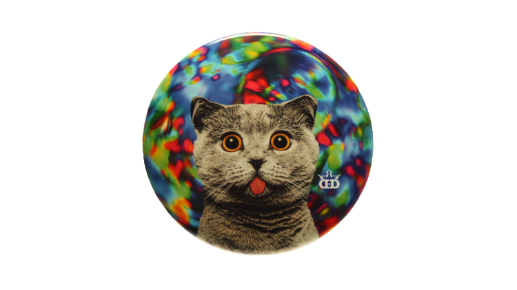 Dynamic Discs Space Kitty Trippin DyeMax Justice Midrange Front View