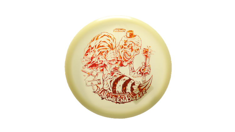 Discraft 2025 Halloween Mega-Glo Buzzz Midrange Front View
