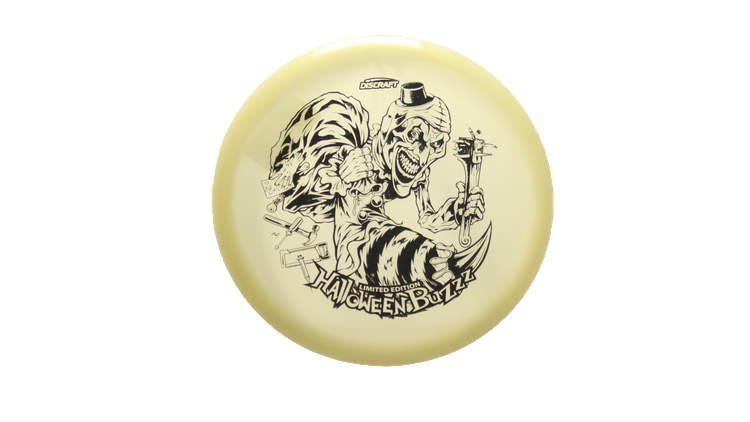 Discraft 2025 Halloween Mega-Glo Buzzz Midrange Front View