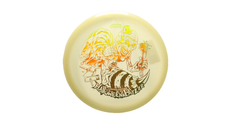 Discraft 2025 Halloween Mega-Glo Buzzz Midrange Front View