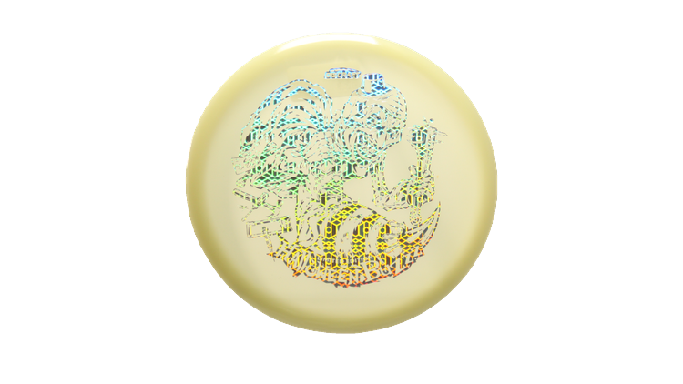Discraft 2025 Halloween Mega-Glo Buzzz Midrange Front View