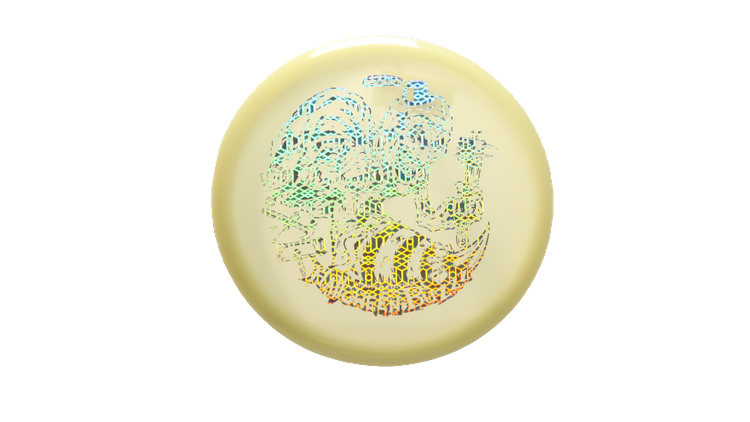Discraft 2025 Halloween Mega-Glo Buzzz Midrange Front View