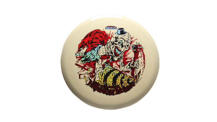 Discraft 2025 Tri-Foil Halloween Glo Buzzz Midrange Front View
