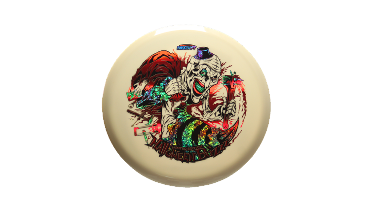 Discraft 2025 Tri-Foil Halloween Glo Buzzz Midrange Front View