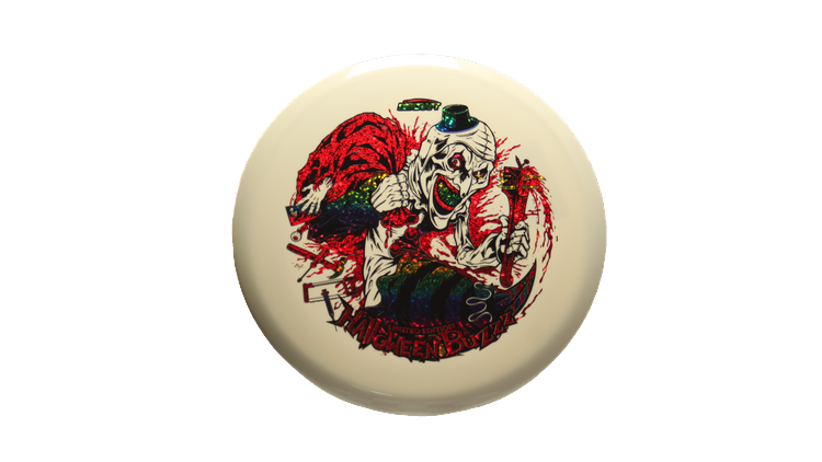 Discraft 2025 Tri-Foil Halloween Glo Buzzz Midrange Front View