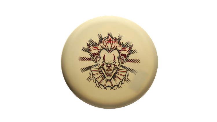 Pie Pan Discs Fear The BogeyMan Prototype Butter Line Glow Bagger Putter Front View