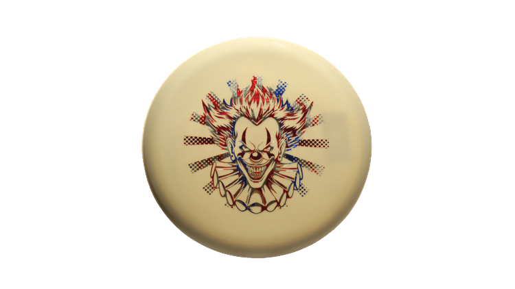 Pie Pan Discs Fear The BogeyMan Prototype Butter Line Glow Bagger Putter Front View