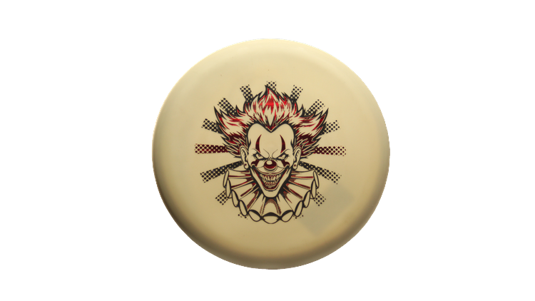 Pie Pan Discs Fear The BogeyMan Prototype Butter Line Glow Bagger Putter Front View