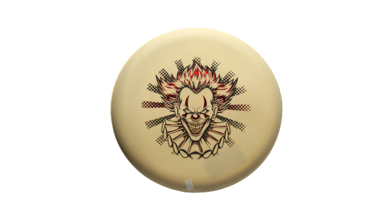 Pie Pan Discs Fear The BogeyMan Prototype Butter Line Glow Bagger Putter Front View