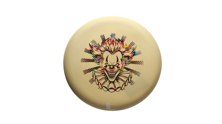 Pie Pan Discs Fear The BogeyMan Prototype Butter Line Glow Bagger Putter Front View