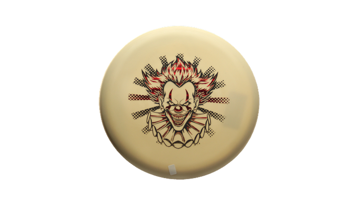 Pie Pan Discs Fear The BogeyMan Prototype Butter Line Glow Bagger Putter Front View