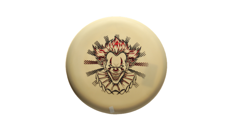 Pie Pan Discs Fear The BogeyMan Prototype Butter Line Glow Bagger Putter Front View