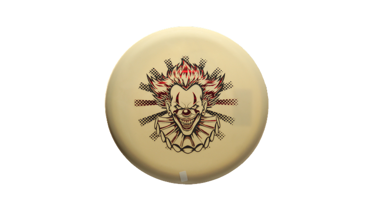 Pie Pan Discs Fear The BogeyMan Prototype Butter Line Glow Bagger Putter Front View