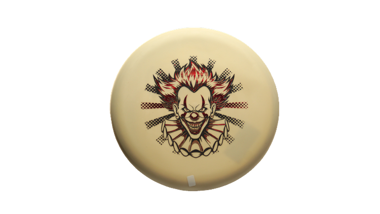 Pie Pan Discs Fear The BogeyMan Prototype Butter Line Glow Bagger Putter Front View