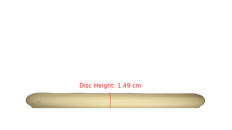 Pie Pan Discs Fear The BogeyMan Prototype Butter Line Glow Bagger Putter Profile View