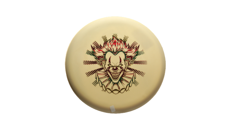 Pie Pan Discs Fear The BogeyMan Prototype Butter Line Glow Bagger Putter Front View