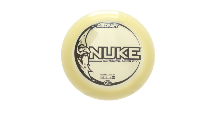 Discraft Mega Glo Z Nuke Distance Driver Front View