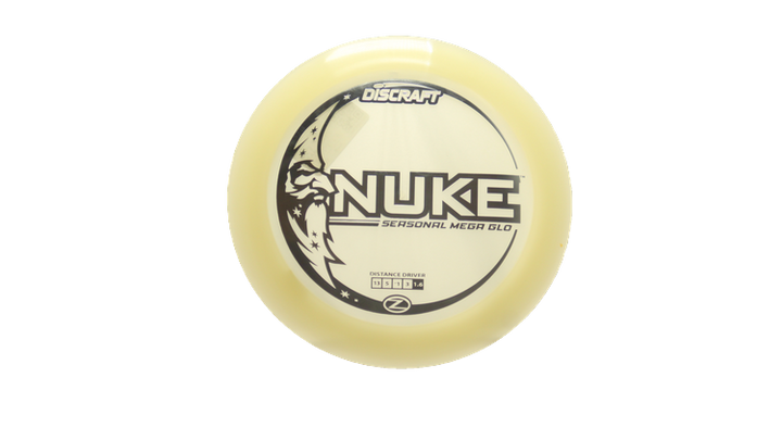 Discraft Mega Glo Z Nuke Distance Driver Front View