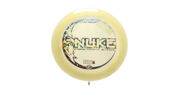 Discraft Mega Glo Z Nuke Distance Driver Front View