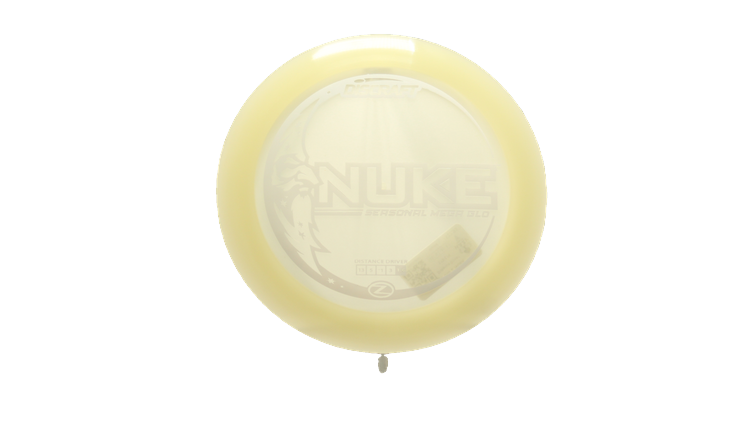 Discraft Mega Glo Z Nuke Distance Driver Front View