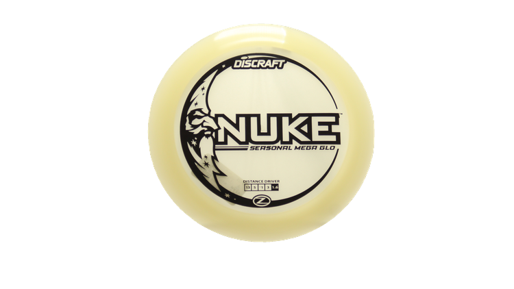 Discraft Mega Glo Z Nuke Distance Driver Front View