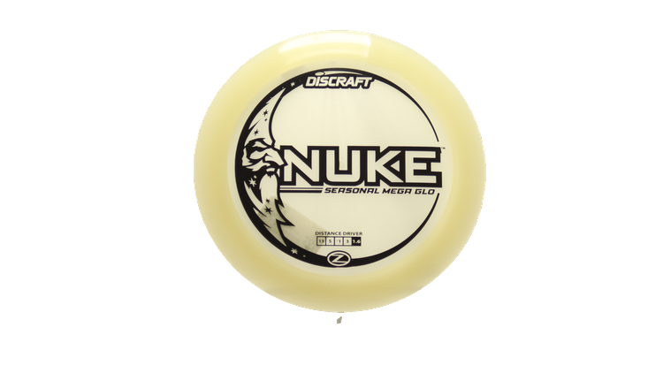 Discraft Mega Glo Z Nuke Distance Driver Front View