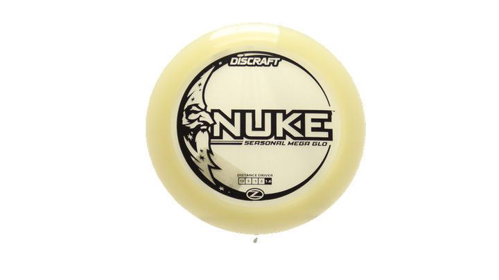 Discraft Mega Glo Z Nuke Distance Driver Front View