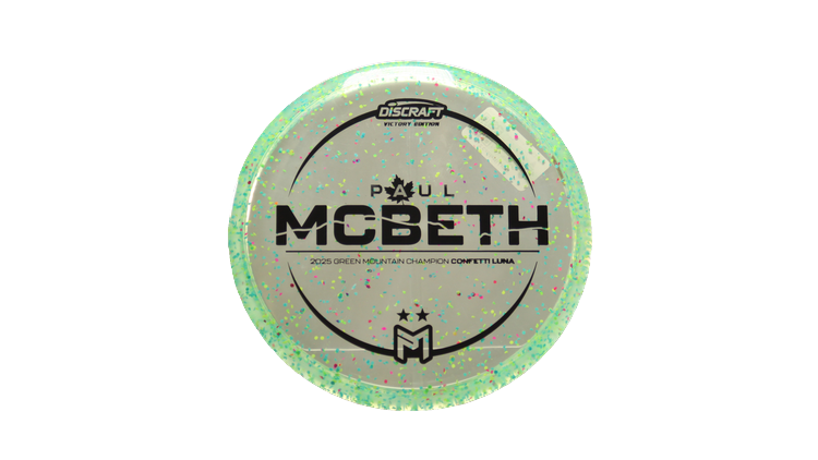 Discraft Z Confetti Luna Putter Front View