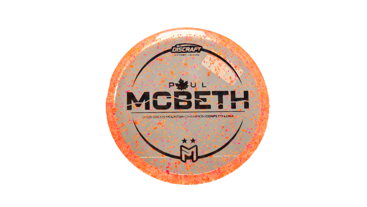 Discraft Z Confetti Luna Putter Front View