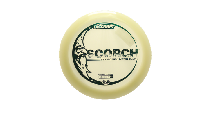 Discraft Mega Glo Z Scorch Distance Driver Front View