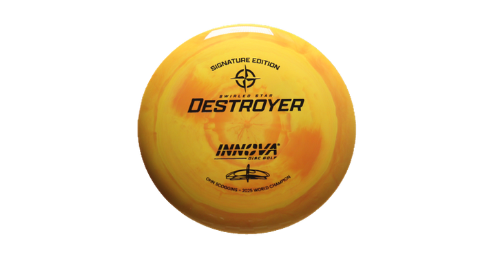 Innova 2025 Ohn Scoggins Signature Edition Swirled Star Destroyer Distance Driver Front View