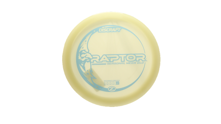 Discraft Mega Glo Z Raptor Fairway Driver Front View