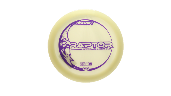 Discraft Mega Glo Z Raptor Fairway Driver Front View