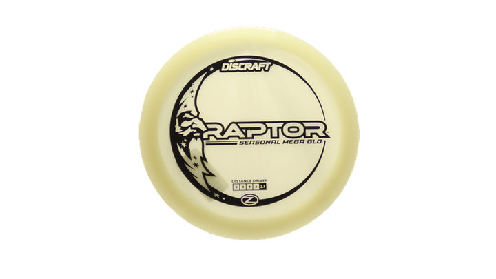 Discraft Mega Glo Z Raptor Fairway Driver Front View