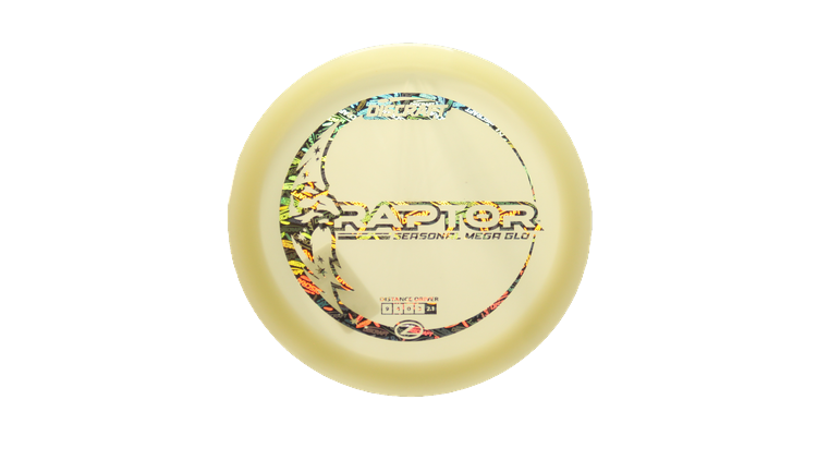 Discraft Mega Glo Z Raptor Fairway Driver Front View
